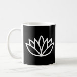 Customizable White Lotus Flower Yoga Studio Design Coffee Mug