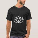 Customizable White Lotus Flower Yoga Studio Design T-Shirt