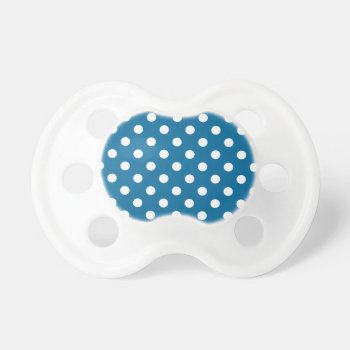 Customizable White Polka Dot Gift Template Pacifier by giftsbygenius at Zazzle