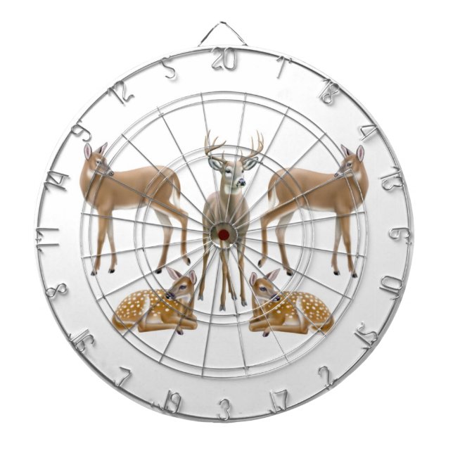 Customizable White Tailed Deer Dart Board (Front)