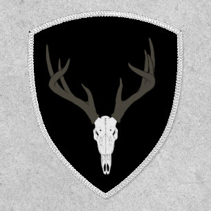 Customizable White-Tailed Deer Skull Patch