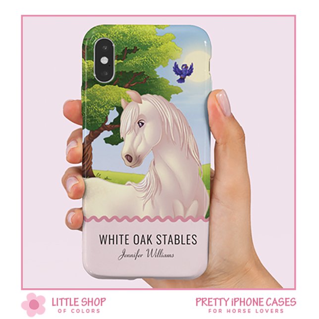 Customizable White Thoroughbred Horse Case-Mate iPhone Case (Creator Uploaded)