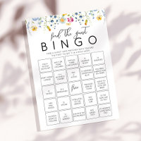 Customizable Wildflowers Bingo Game Card