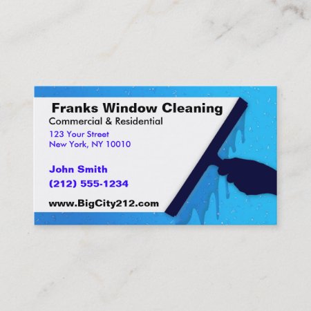 Customizable Window Cleaning Bc Business Card