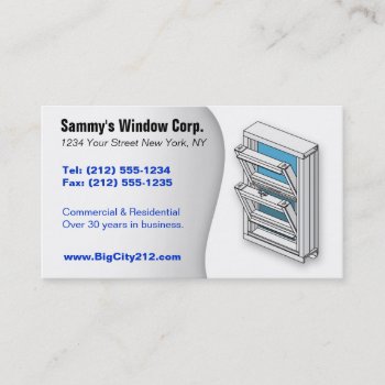Customizable Window Installer Bc Business Card by BigCity212 at Zazzle
