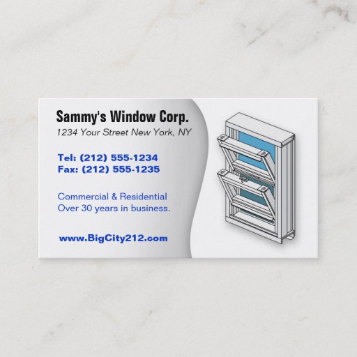 Customizable CUSTOMIZABLE Window Installer BC Business Card Templates