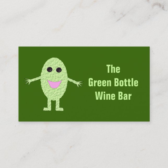 Customizable Wine Bar Business Card (Front)