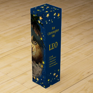 Customizable Wine Gift Box for Leos