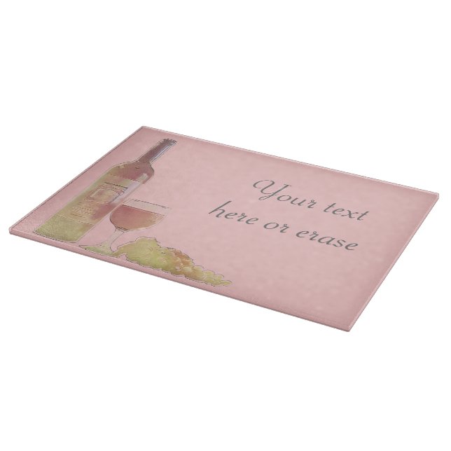 Customizable Wine Rose Grape Cutting Board (Corner)