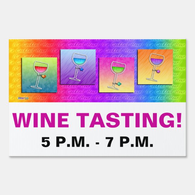 Customizable WINE TASTING - WINE PARTY SIGN (Front)