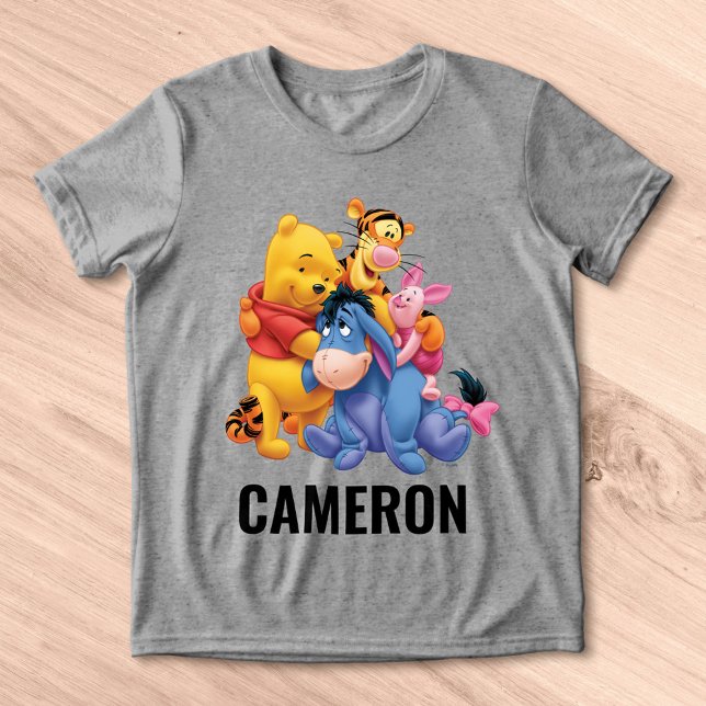 Customizable Winnie the Pooh & Friends Tri-Blend Shirt (Shirt on background)