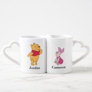 Customizable Winnie the Pooh   Pooh and Piglet Coffee Mug Set