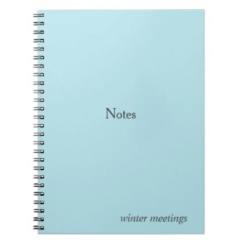 Customizable Winter Meetings Notebook by ops2014 at Zazzle