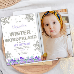 Customizable Winter Onederland Party Invitations f