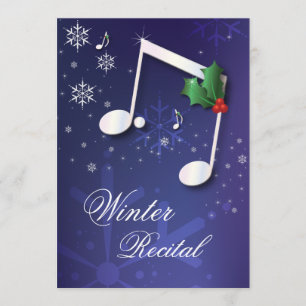 Customizable Winter Recital Invitation