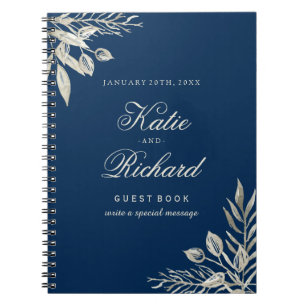 Customizable Winter Wedding Guest Book