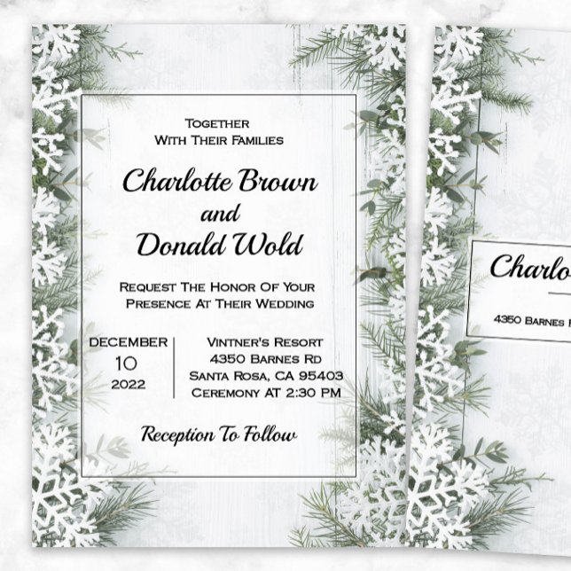 Customizable Winter Wedding Invitations (Creator Uploaded)