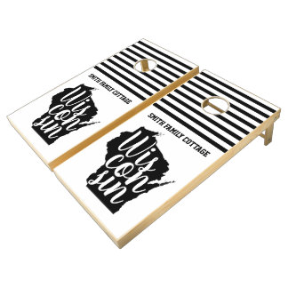 Customizable Wisconsin Cornhole/Bean Bag Toss Cornhole Set