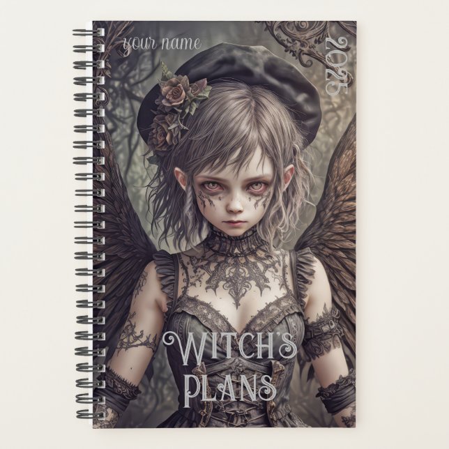 Customizable - "Witch's Plans #1"  Planner (Front)