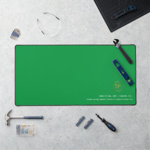 Customizable With Corporate Details Kelly Green Desk Mat