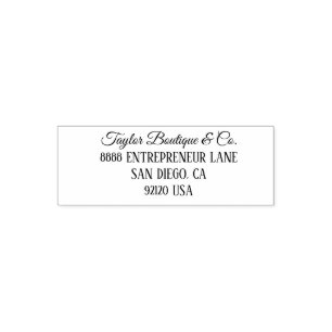 Customizable with Your Business name and address Self-inking Stamp