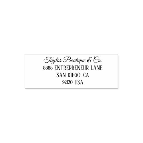 Customizable with Your Business name and address Self_inking Stamp