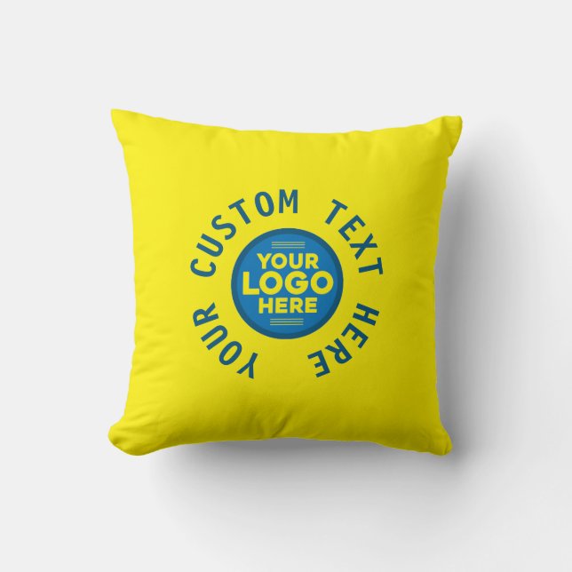 Customizable with Your Text or Logo Here Throw Pil Pillow (Front)