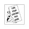 Customizable Woman Holding Blank Sign Rubber Stamp