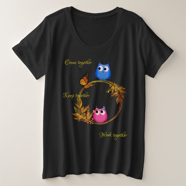Customizable Woman's Fashionable Plus Size T-Shirt (Design Front)
