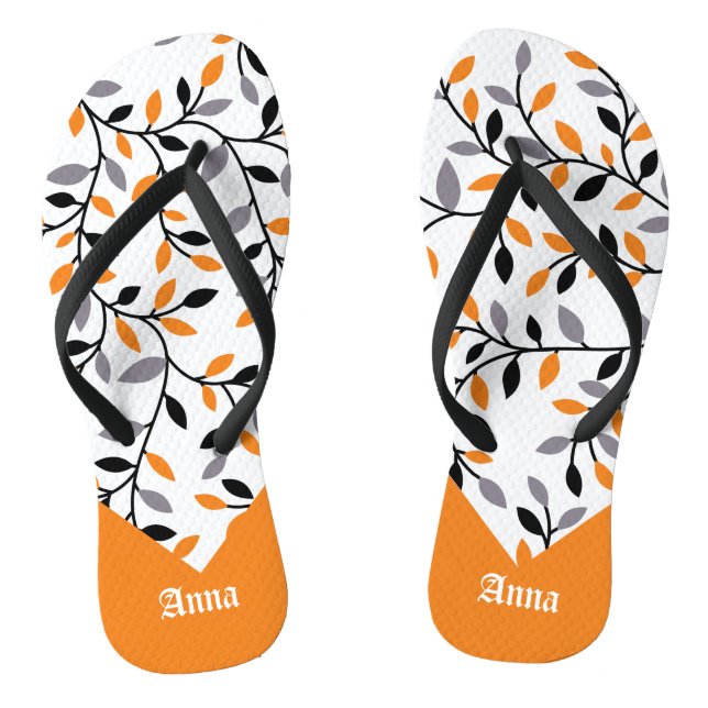 Customizable  Womens 4 - Mens 3 Flip Flops (Footbed)
