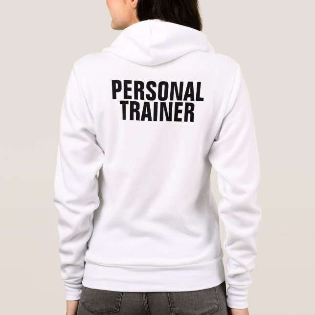 Customizable Womens Gym Fitness Personal Trainer Hoodie (Back)