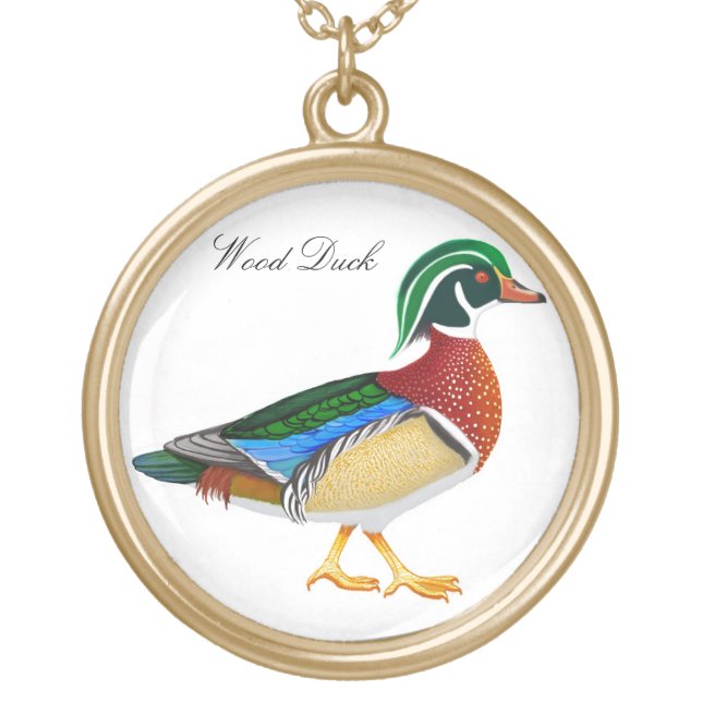 Customizable Wood Duck Necklace (Front)