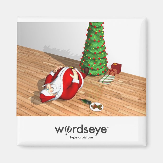 Customizable WordsEye Refrigerator Magnet (Front)