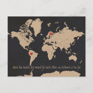 Customizable World Map Save the Date