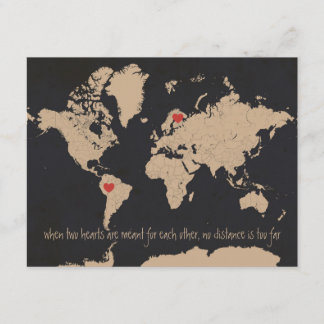 Customizable World Map Save the Date