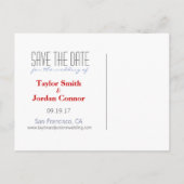 Customizable World Map Save the Date Announcement Postcard (Back)