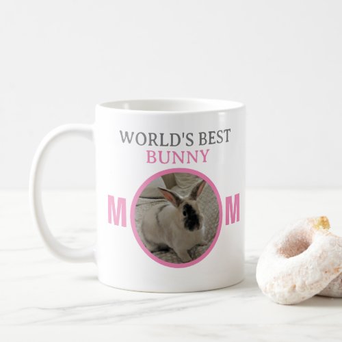 Customizable Worlds Best Bunny Mom Photo Coffee M Coffee Mug