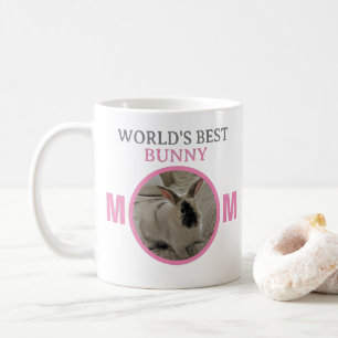 Customizable World's Best Bunny Mom Photo Coffee M Mug