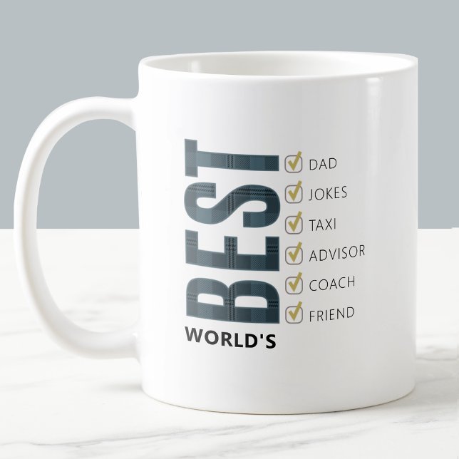 Customizable Worlds Best Dad Checklist Coffee Mug (Creator Uploaded)