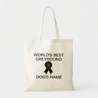 Customizable World's Best Greyhound Design Tote Bag