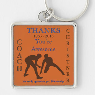 Customizable Wrestling Coach Keychains