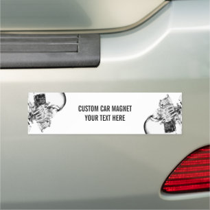 Customizable X-Ray Skeleton Skull Car Magnet