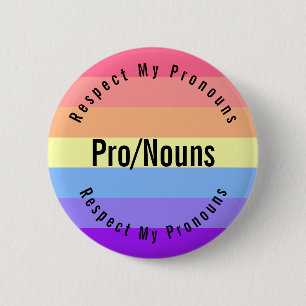 Customizable Xenogender Flag Pronouns Button