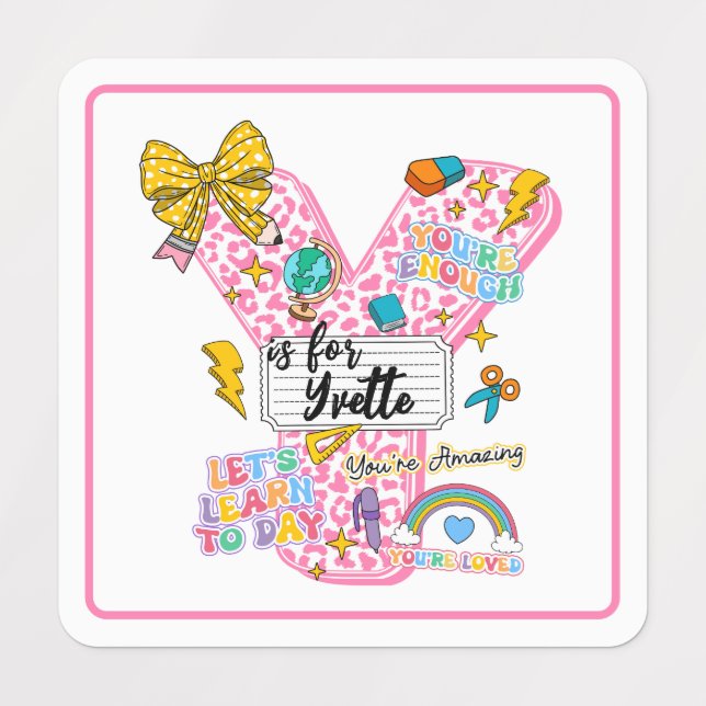 Customizable “Y is for” Alphabet Art – Inspiration Labels (Design 1)