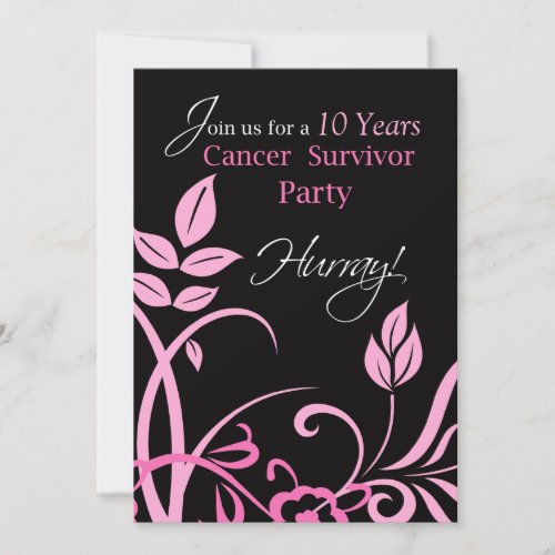 Customizable Year 10 Ten Year Cancer Survivor Par Invitation