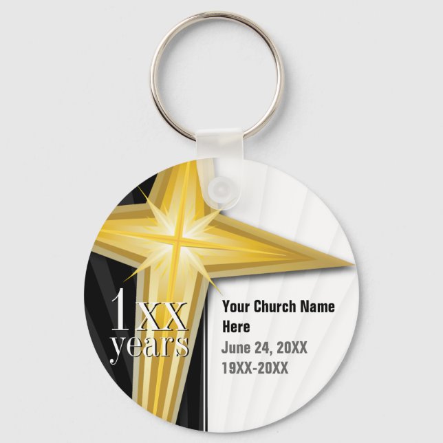 Customizable Year Church Anniversary Keychain (Front)