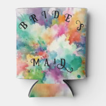 Customizable year for a Colorful bridesmaid coozy