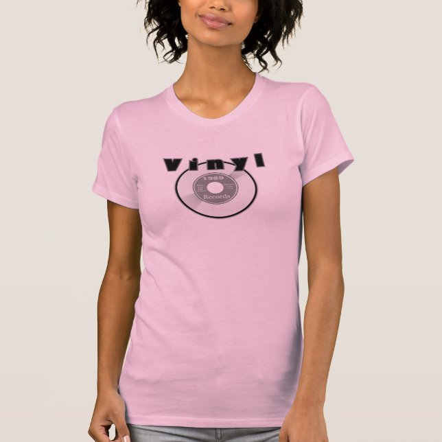 Customizable Year Text VINYL 45 RPM Record Label T-Shirt (Front)