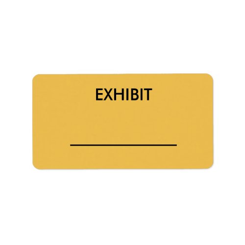 Customizable yellow court reporter exhibit sticker