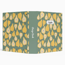 Customizable Yellow Pear Seamless Pattern